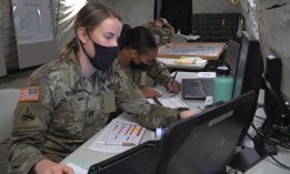 The Army's Command Post Computing Environment in use during a recent tactical exercise.